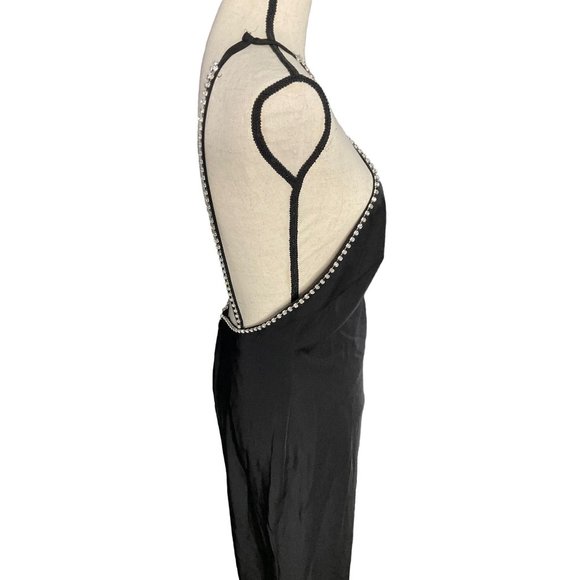 Ieena for Macduggal beaded hem halter gown sz 4 - Picture 5 of 10